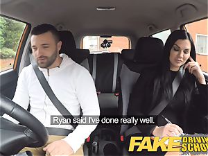 faux Driving school Jasmine Jae totally naked fucky-fucky in car