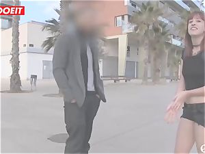lucky guy gets picked up on the street to pummel adult movie star